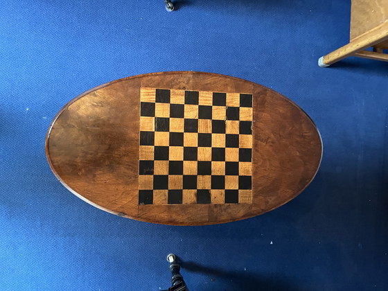 Image 1 of Biedermeier chairs with chess table