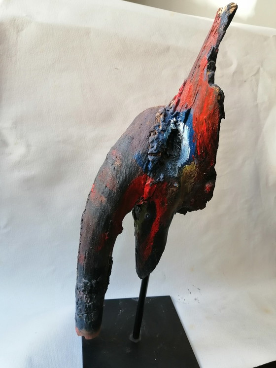 Image 1 of Jorn Asgar elephant wood sculpture