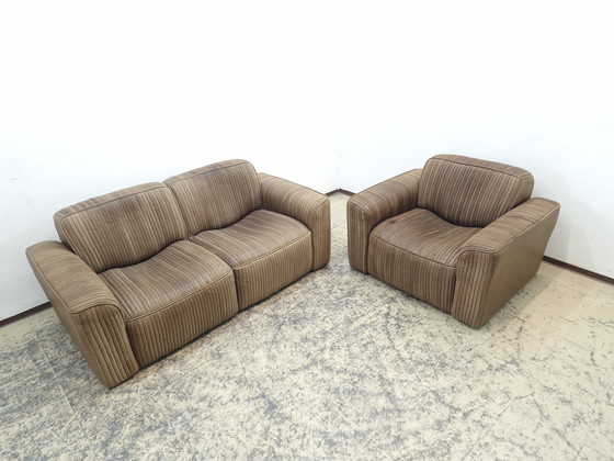 Image 1 of Ernst Lüthy Set De Sede designer sofa designer armchair leather sofa leather armchair stool