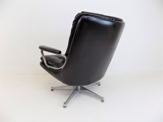 Image 1 of Fauteuil en cuir Strässle Gentilina par Andre Vandenbeuck