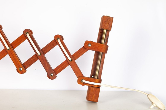 Image 1 of Danish teak clamp lamp, 1960s