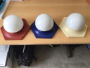 3x lampade da soffitto vintage