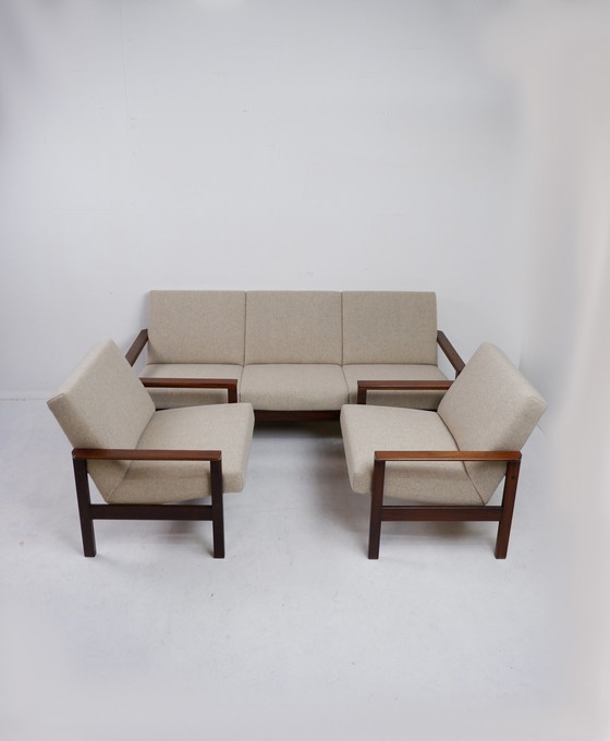 Image 1 of 2x Pastoe armchairs + 3-seater sofa