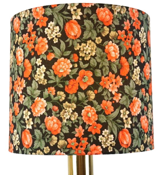 Image 1 of Lampada da tavolo in ottone 'floreale' vintage