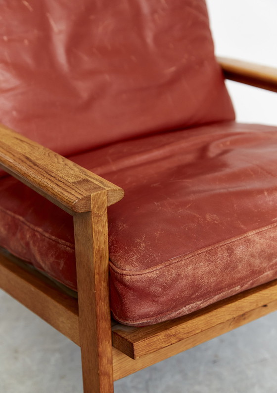 Image 1 of Illum Wikkelsø by Niels Eilersen"Capella" lounge chair & ottoman