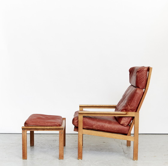 Image 1 of Illum Wikkelsø by Niels Eilersen"Capella" lounge chair & ottoman