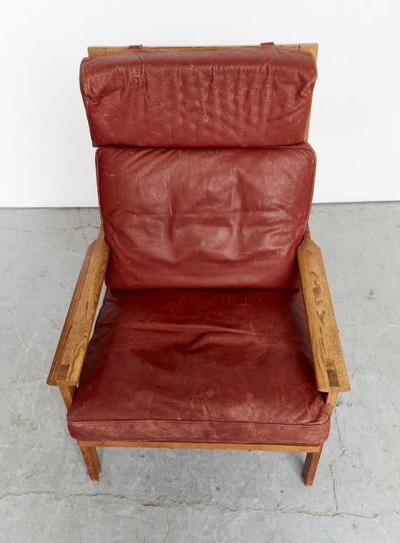 Image 1 of Illum Wikkelsø by Niels Eilersen"Capella" lounge chair & ottoman