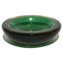 Vintage small Italian bowl from the 1960s in green and yellow murano glass