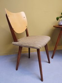2 x Chaise Mid Century. Teck vintage/contreplaqué.