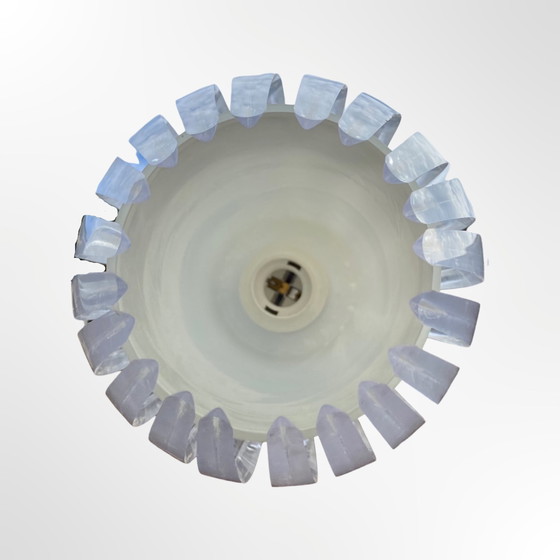 Image 1 of 2 lampade a sospensione in vetro di metà secolo | Lampade a sospensione vintage | Lampade moderne di fine metà secolo, set