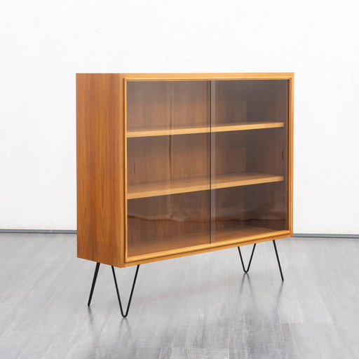 1960s Display cabinets, walnut, restored