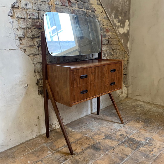 Image 1 of Danish dressing table in rosewood veneer from the 1960s.