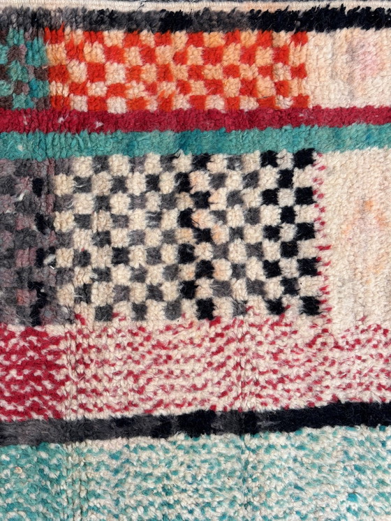 Image 1 of Modern Abstract Boho Moroccan Runner Rug