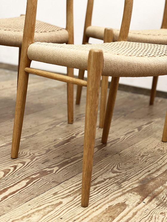 Image 1 of 4 Danish Mid-Century Modern Oak Dining Chairs #75, Niels O. Møller, J. L. Moller