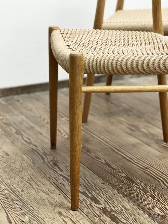 Image 1 of 4 Danish Mid-Century Modern Oak Dining Chairs #75, Niels O. Møller, J. L. Moller