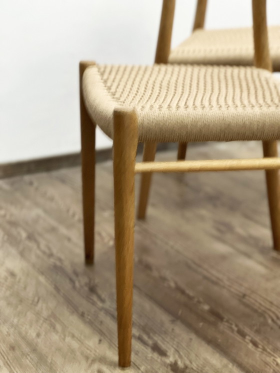 Image 1 of 4 Danish Mid-Century Modern Oak Dining Chairs #75, Niels O. Møller, J. L. Moller