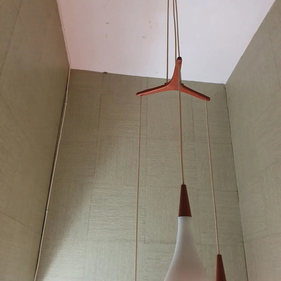 Image 1 of Holmegaard triangle Raindrop hanging lamp by Michael Bang