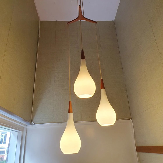 Image 1 of Holmegaard triangle Raindrop hanging lamp by Michael Bang