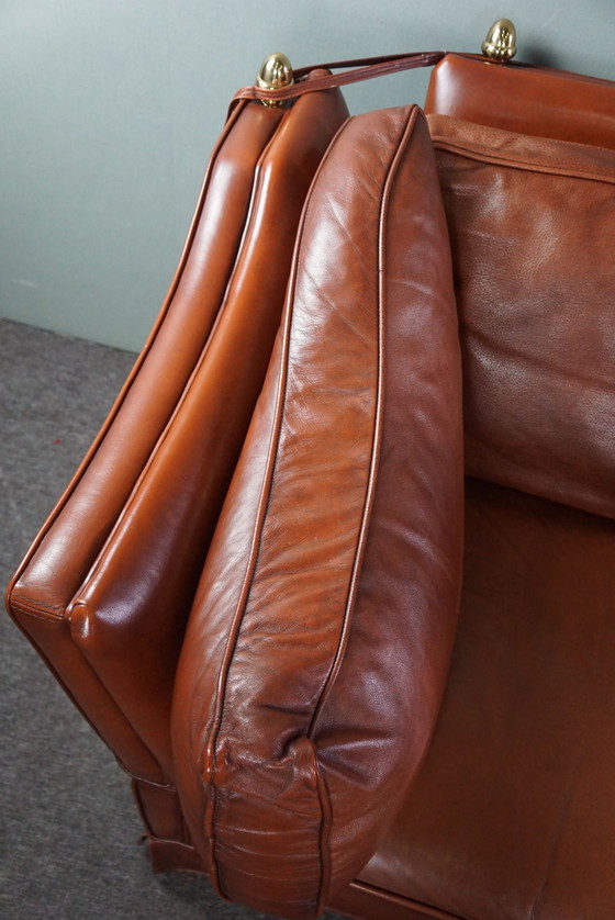 Image 1 of 2.5 seater castle sofa made of cognac cowhide leather