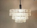 Lampe suspendue vintage avec verre