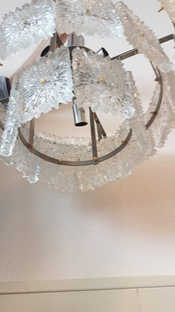 Image 1 of Lampada a sospensione vintage con vetro