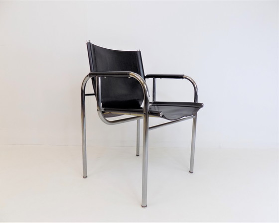 Image 1 of Strässle HE leather lounge chair by Hans Eichenberger