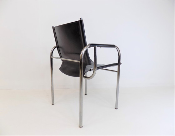 Image 1 of Strässle HE leather lounge chair by Hans Eichenberger