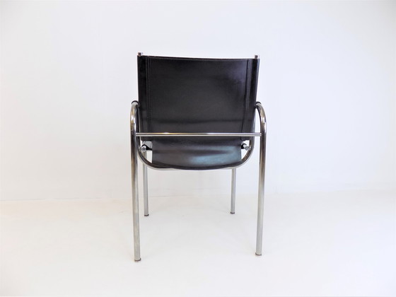 Image 1 of Strässle HE leather lounge chair by Hans Eichenberger