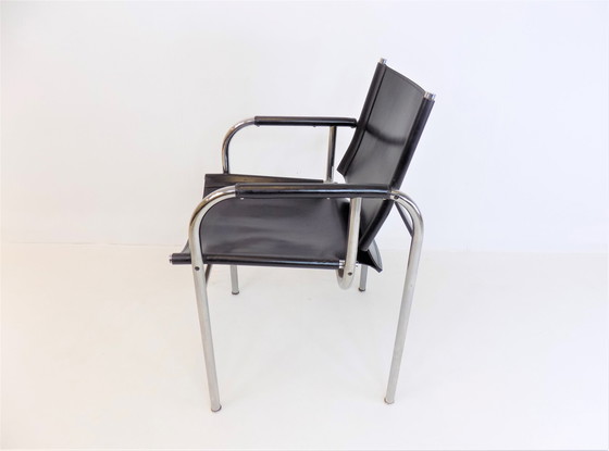 Image 1 of Strässle HE leather lounge chair by Hans Eichenberger