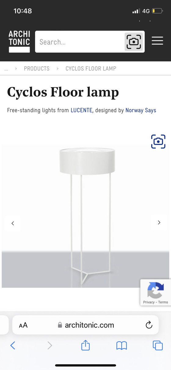 Image 1 of 2x Lucente Cyclos lampadaire par Norway Says