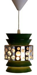 Lampada a sospensione 'Graen' lampada spaziale vintage verde