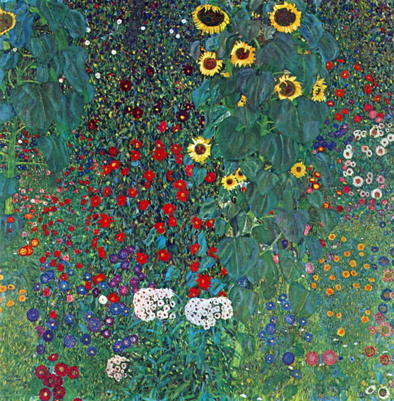 Image 1 of Gustav Klimt - Jardin de campagne avec tournesols