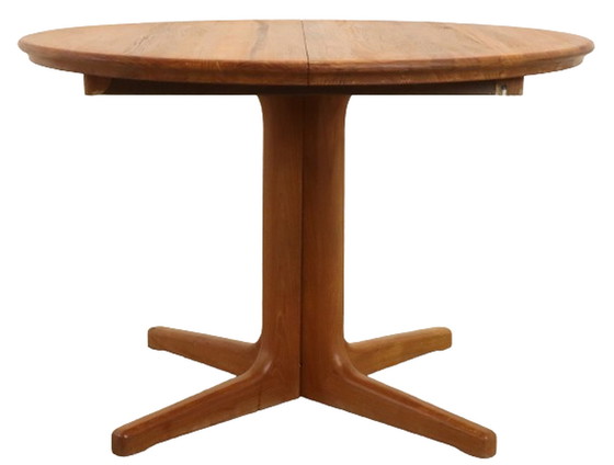 Image 1 of Table de salle à manger ronde extensible design danois 'Lystlund' vintage