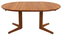 Danish design extendable round dining table 'Lystlund' vintage