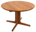 Danish design extendable round dining table 'Lystlund' vintage