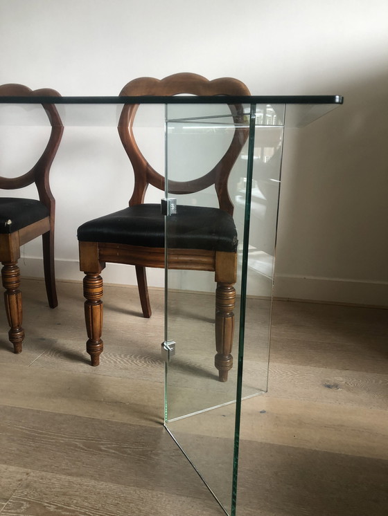 Image 1 of Vintage glass table