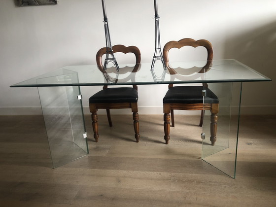 Image 1 of Vintage glass table