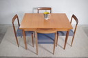 Tavolo da pranzo vintage con 4 sedie LÜBKE