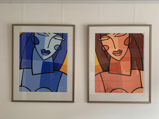 2x Jacqueline Schafer, screen prints