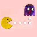 Snack de Pac-Man con espejo
