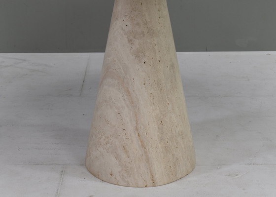 Image 1 of Handmade Round Travertine Dining Table