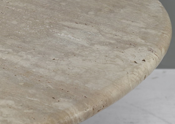 Image 1 of Handmade Round Travertine Dining Table