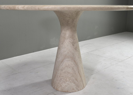 Image 1 of Handmade Round Travertine Dining Table