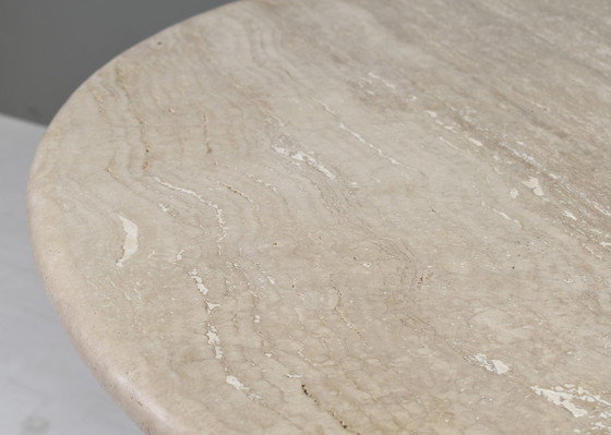 Image 1 of Handmade Round Travertine Dining Table