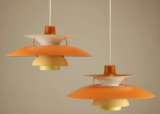 Image 1 of 2x Louis Poulsen PH5 Pendant Lights