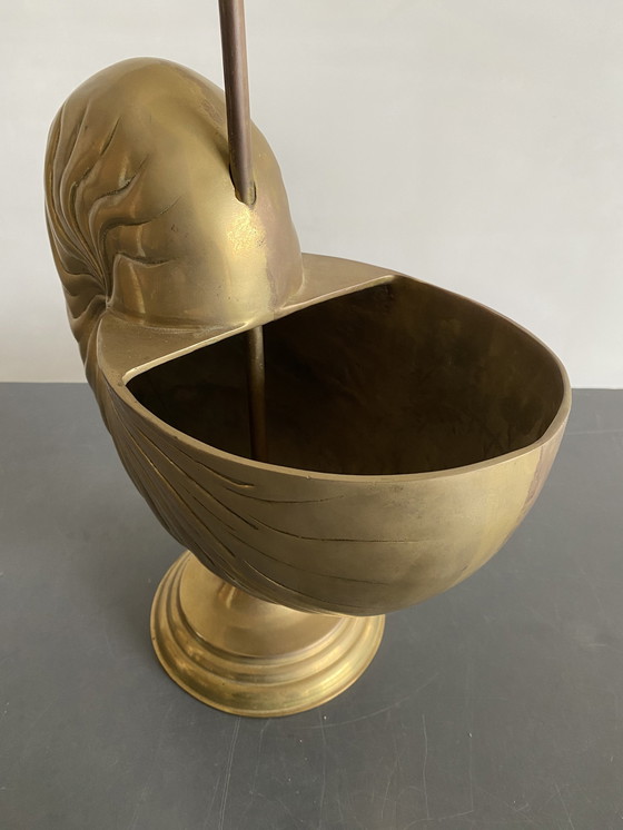 Image 1 of Brass Shell Table Lamp, France, 1960s