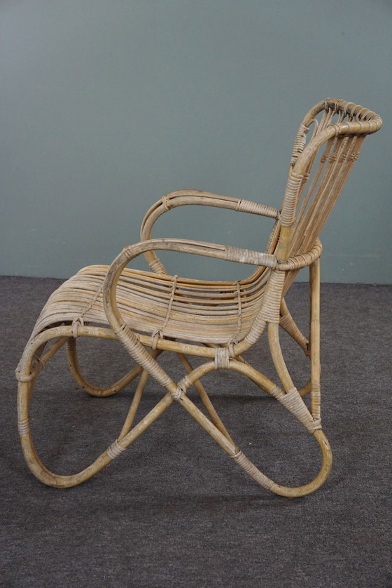 Image 1 of Rattan Dutch Design Style Belse 8 armchair, 1950