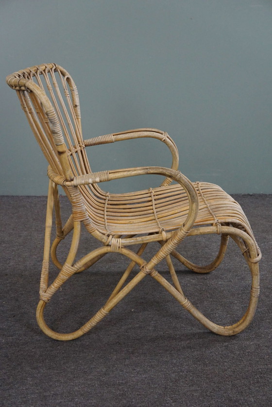 Image 1 of Rattan Dutch Design Style Belse 8 armchair, 1950