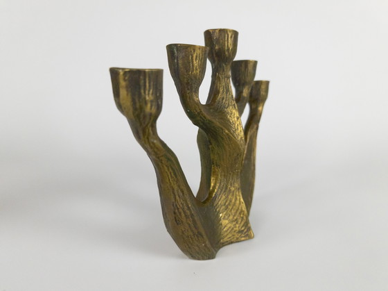 Image 1 of Brutalist - Horst Dalbeck - bronze - candlestick - Germany - 1950-1970