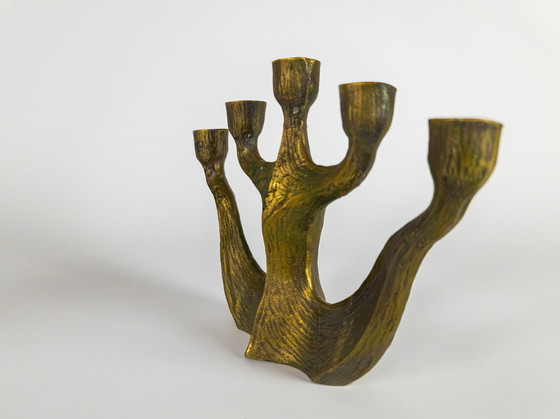 Image 1 of Brutalist - Horst Dalbeck - bronze - candlestick - Germany - 1950-1970